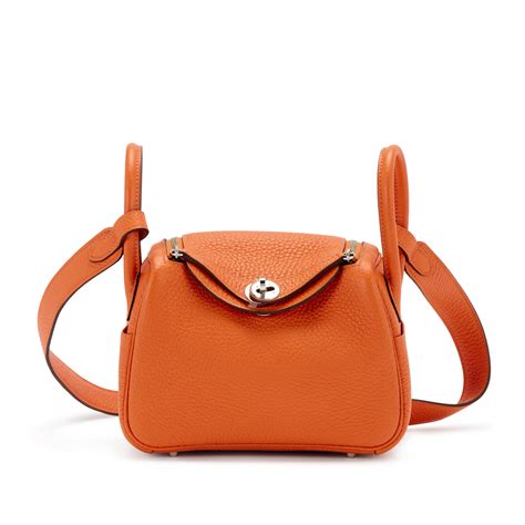 hermes mini lindy feu|Hermès Feu Orange Clemence Mini Lindy 20 Palladium.